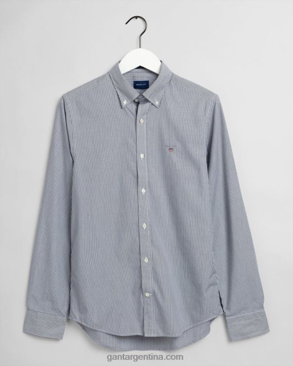 GANT hombres negro camisa slim fit de paño fino P0P0283