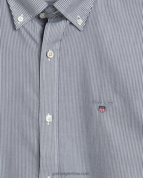 GANT hombres negro camisa slim fit de paño fino P0P0283