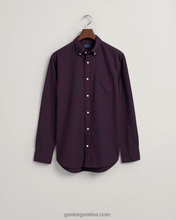 GANT hombres rojo hinchado camisa regular fit vichy jaspe P0P023