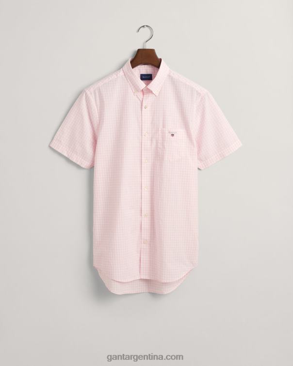 GANT hombres rosa california camisa regular fit de manga corta de tela vichy P0P0291
