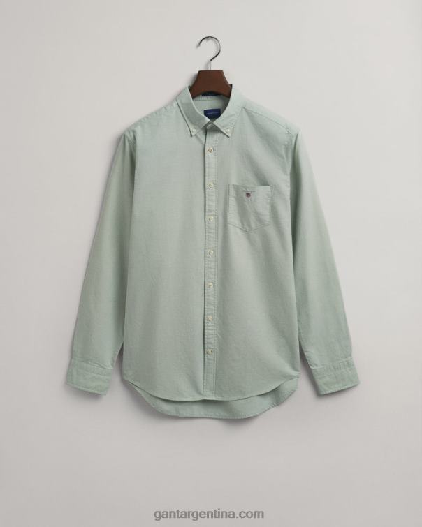 GANT hombres verde eucalipto camisa oxford de corte estándar P0P0235