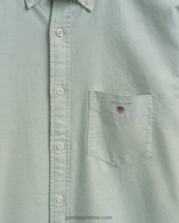 GANT hombres verde eucalipto camisa oxford de corte estándar P0P0235
