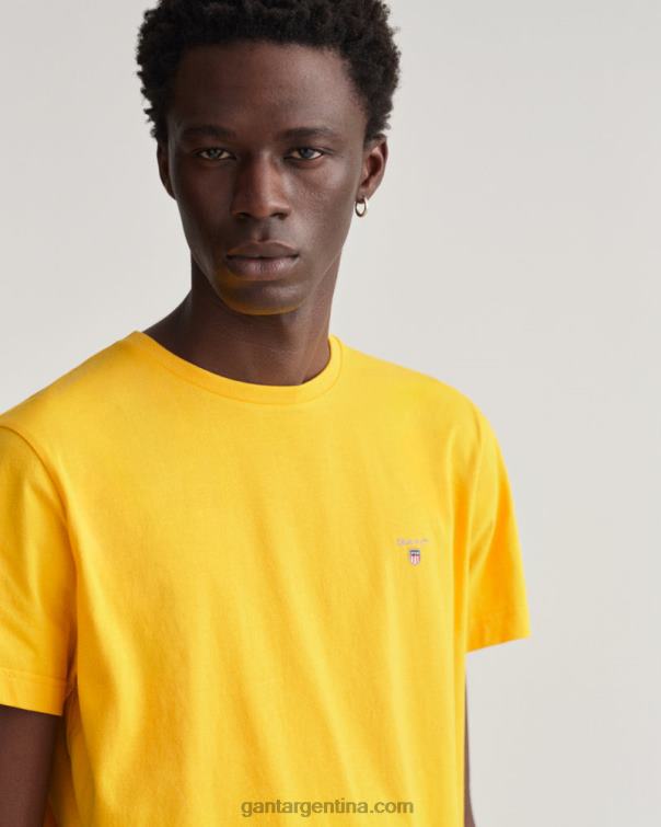 GANT hombres amarillo cítrico camiseta original P0P02179