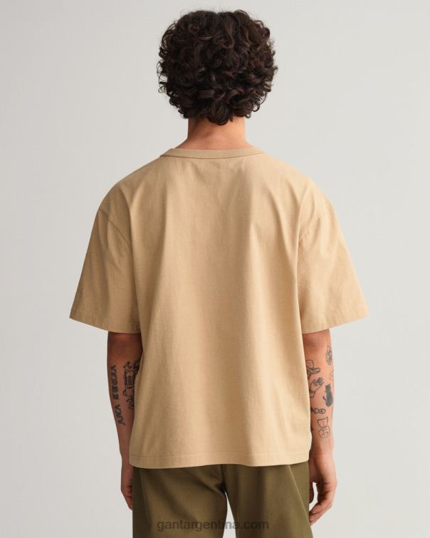 GANT hombres beige avellana Estados Unidos camiseta gráfica P0P02167