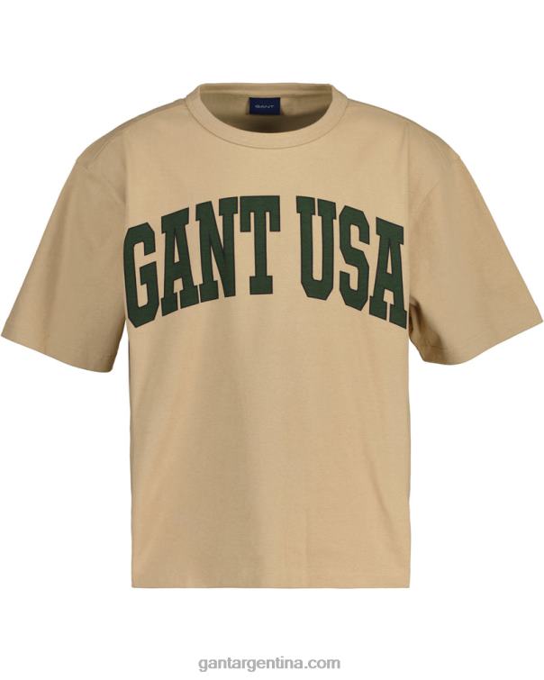 GANT hombres beige avellana Estados Unidos camiseta gráfica P0P02167