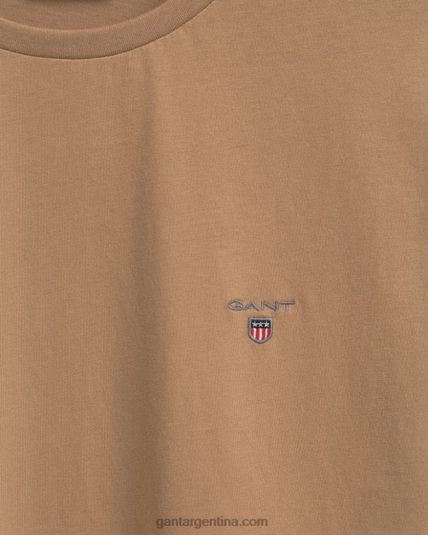 GANT hombres beige avellana camiseta original P0P02133