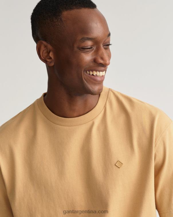 GANT hombres beige caramelo icono g camiseta esencial P0P02136