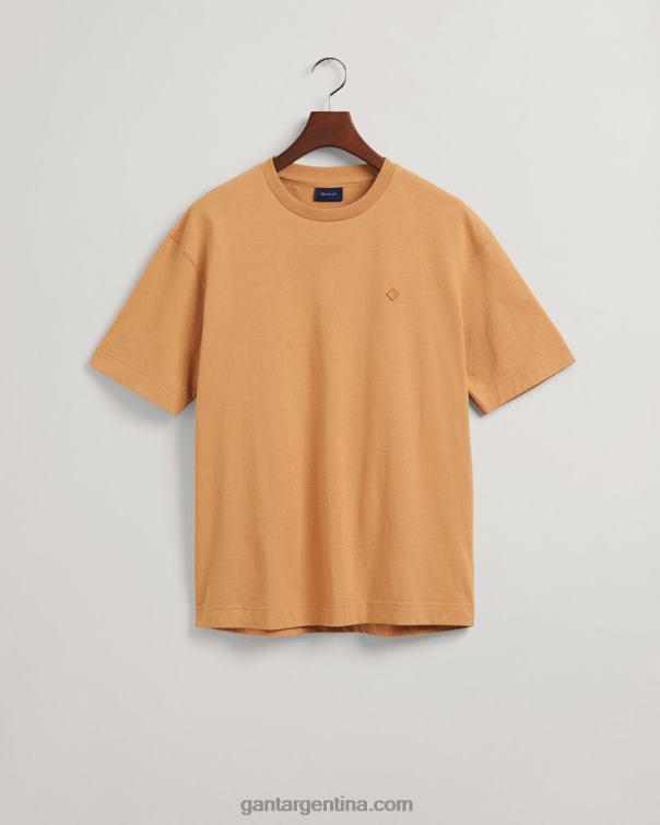 GANT hombres beige caramelo icono g camiseta esencial P0P02136