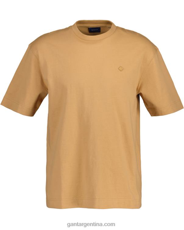 GANT hombres beige caramelo icono g camiseta esencial P0P02136