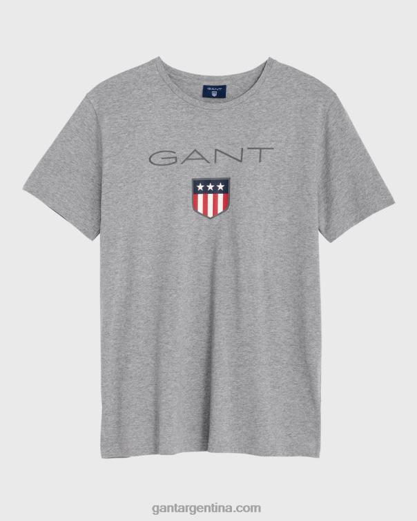 GANT hombres mezcla de grises camiseta escudo P0P02177