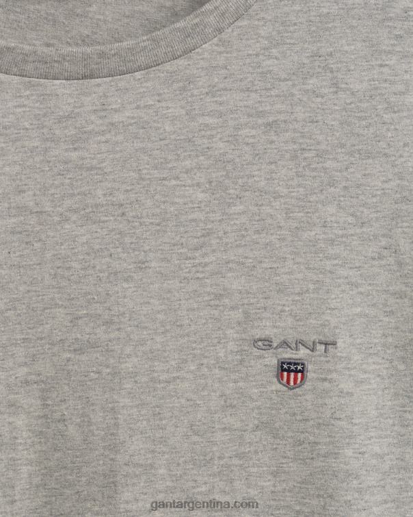 GANT hombres mezcla gris claro playera de manga larga originales P0P02185