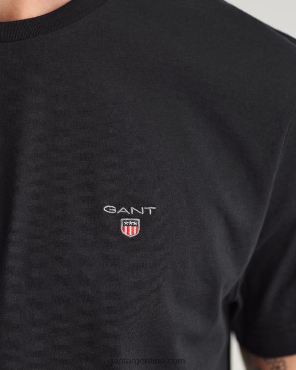 GANT hombres negro camiseta original P0P02153