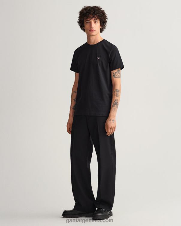 GANT hombres negro camiseta original P0P02153