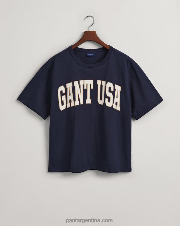 GANT hombres noche azul Estados Unidos camiseta gráfica P0P02178