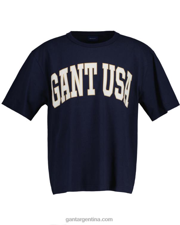 GANT hombres noche azul Estados Unidos camiseta gráfica P0P02178