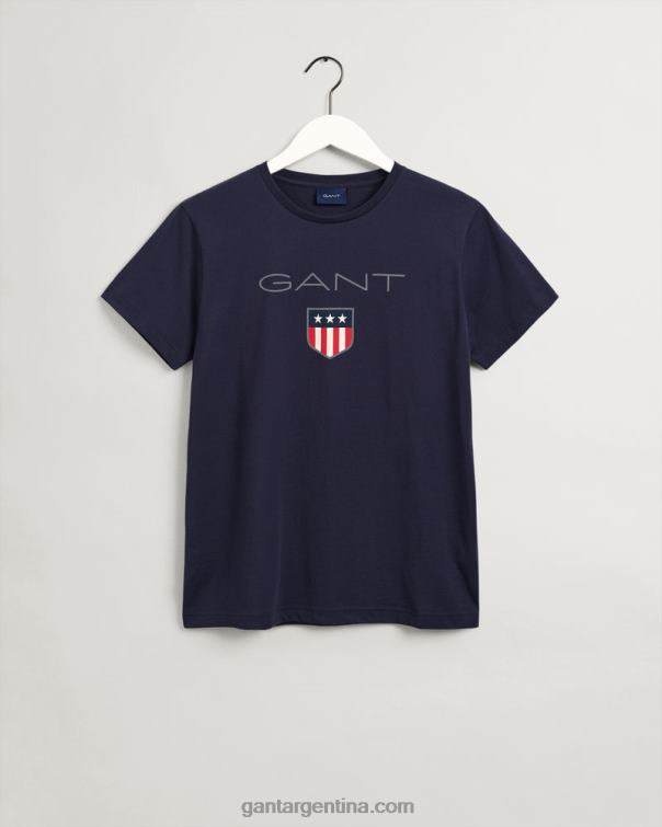 GANT hombres noche azul camiseta escudo P0P02152