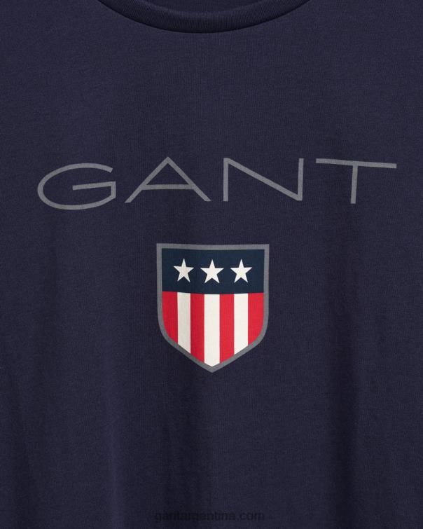 GANT hombres noche azul camiseta escudo P0P02152