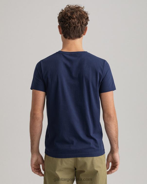 GANT hombres noche azul camiseta original P0P02143