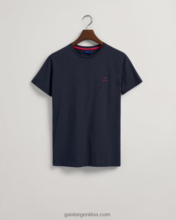 GANT hombres noche azul playera con logo en contraste P0P02151