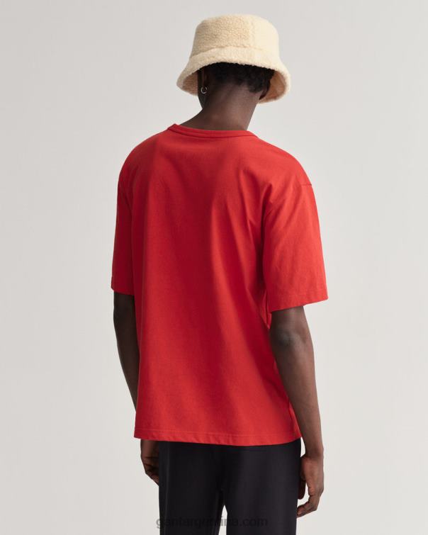 GANT hombres rojo rubí Estados Unidos camiseta gráfica P0P02170