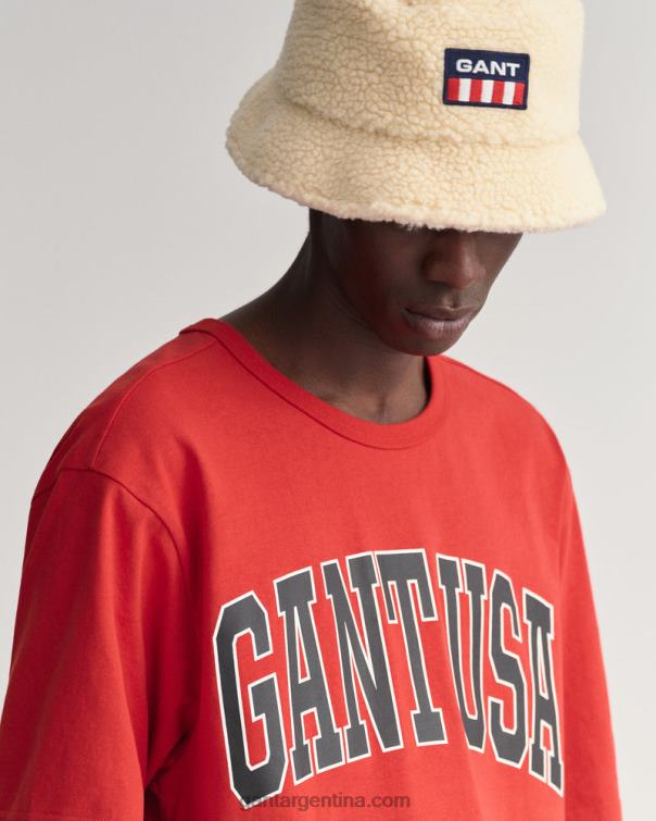 GANT hombres rojo rubí Estados Unidos camiseta gráfica P0P02170
