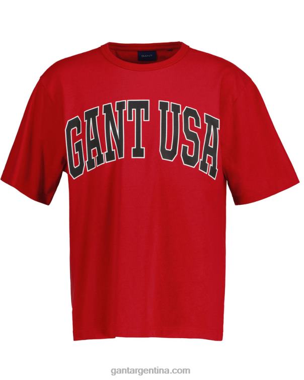 GANT hombres rojo rubí Estados Unidos camiseta gráfica P0P02170