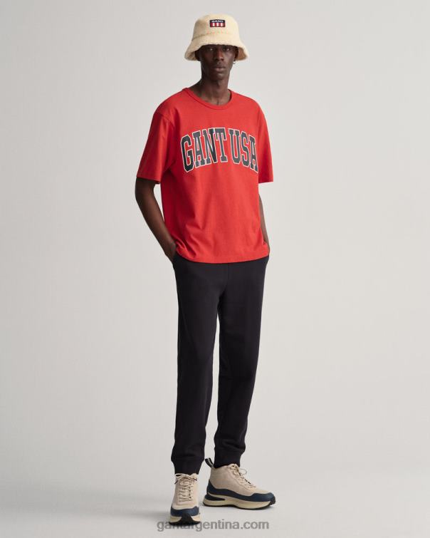 GANT hombres rojo rubí Estados Unidos camiseta gráfica P0P02170