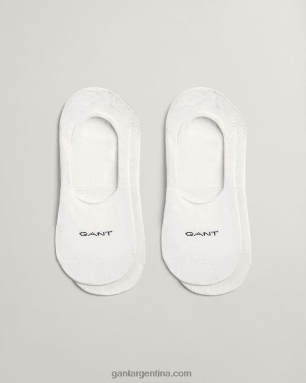 GANT hombres blanco Pack de 2 calcetines invisibles P0P02530