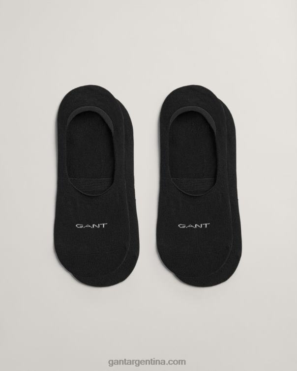 GANT hombres negro Pack de 2 calcetines invisibles P0P02539