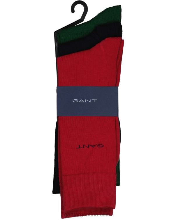 GANT hombres puesta de sol de otoño Pack de 3 calcetines de algodón suave P0P02538