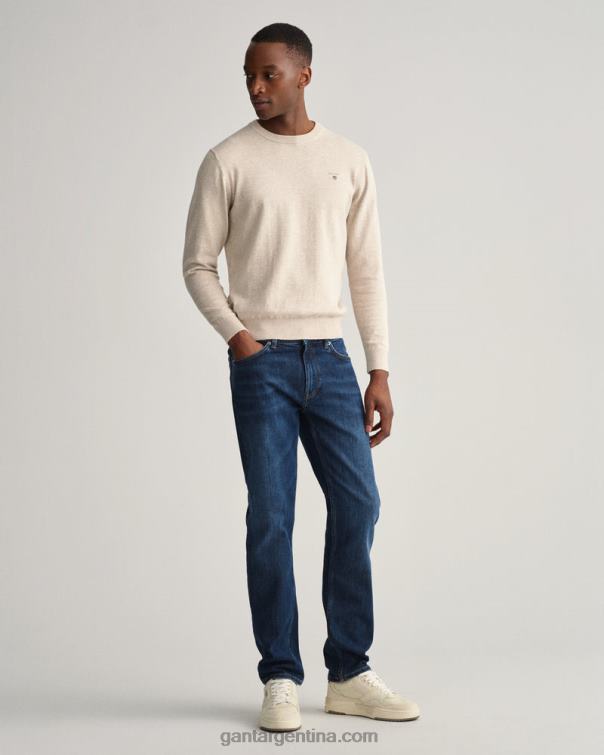 GANT hombres azul oscuro usado en vaqueros arley de corte regular P0P02415