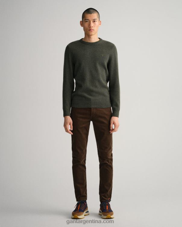 GANT hombres marrón rico jeans Hayes slim de pana P0P02420