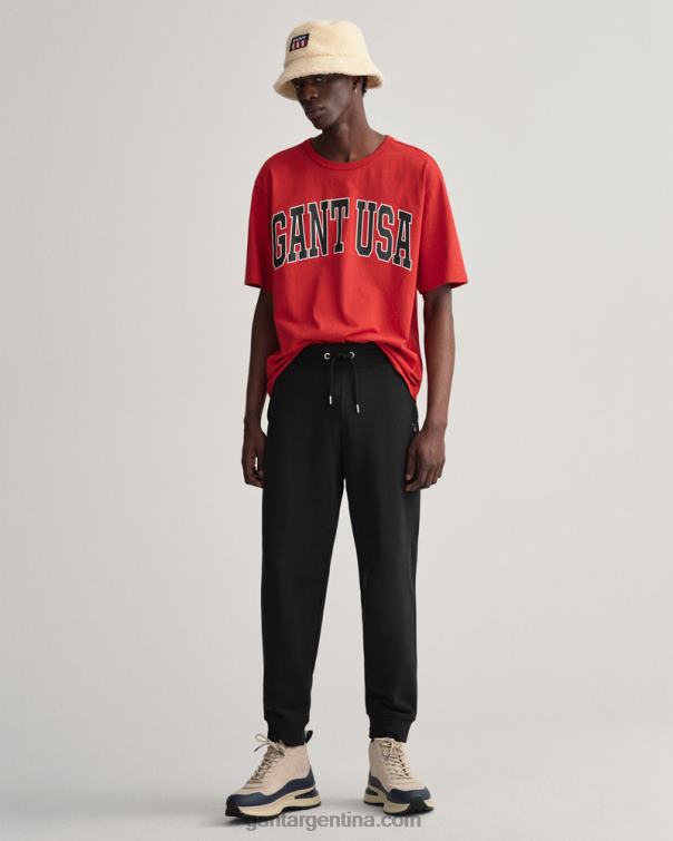 GANT hombres negro pantalones deportivos originales P0P02287