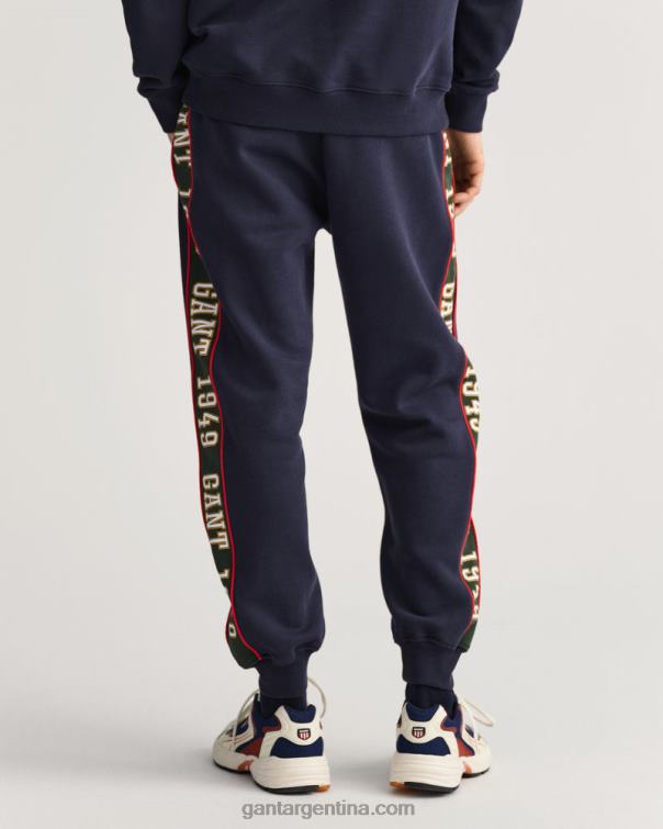 GANT hombres noche azul pantalones de chándal con lados en contraste P0P02268