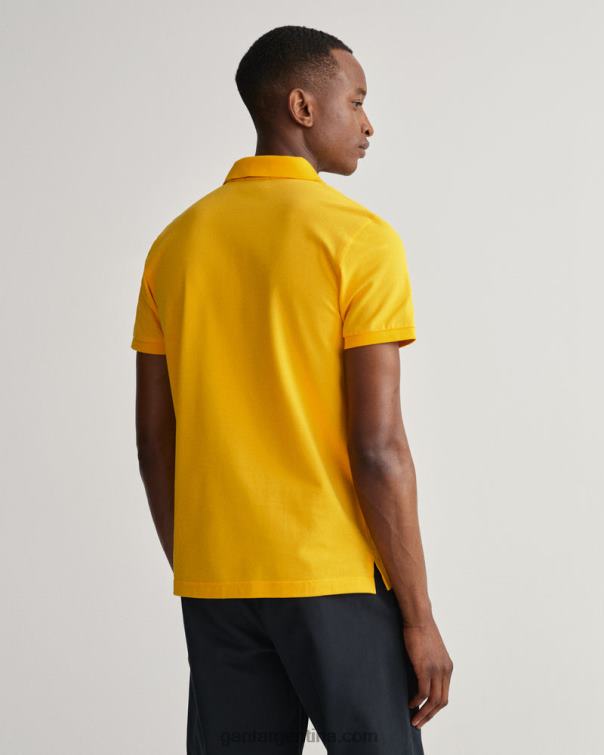 GANT hombres amarillo cítrico polo de piqué original P0P02109