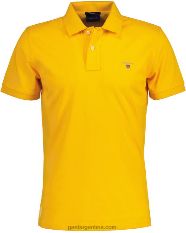 GANT hombres amarillo cítrico polo de piqué original P0P02109