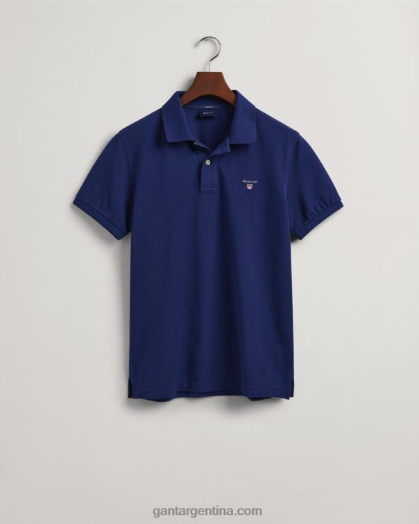GANT hombres azul profundo polo de piqué original P0P0299