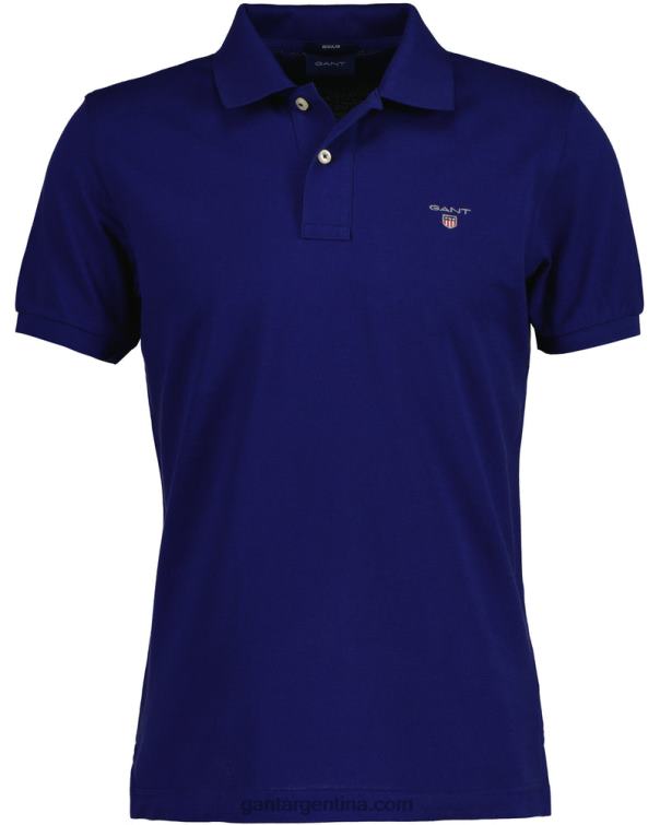 GANT hombres azul profundo polo de piqué original P0P0299