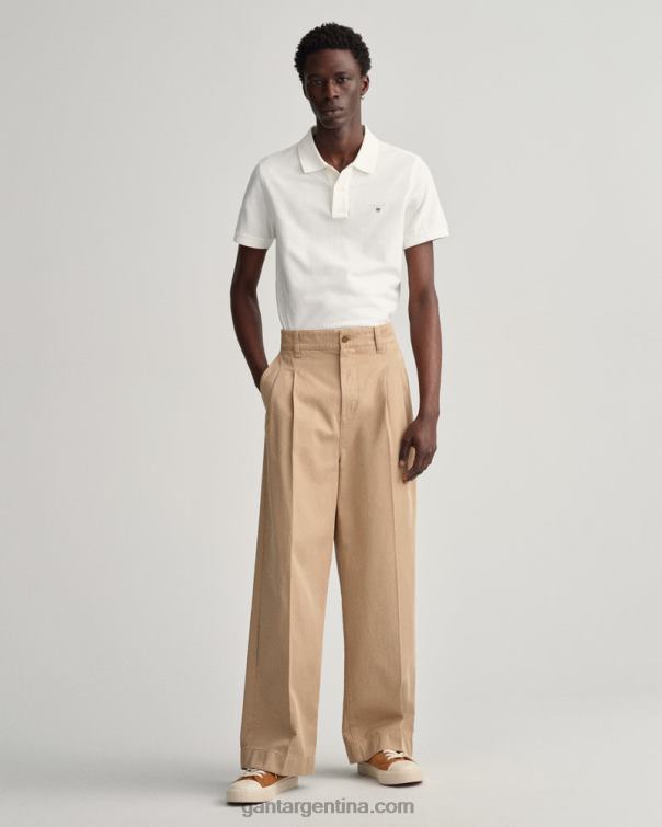 GANT hombres blanco polo de piqué original P0P02106