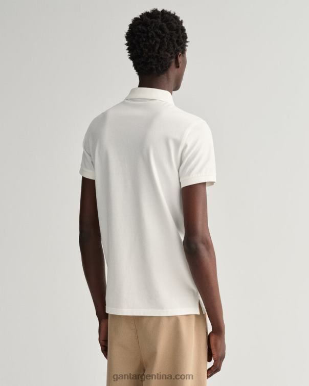 GANT hombres blanco polo de piqué slim fit original P0P02105