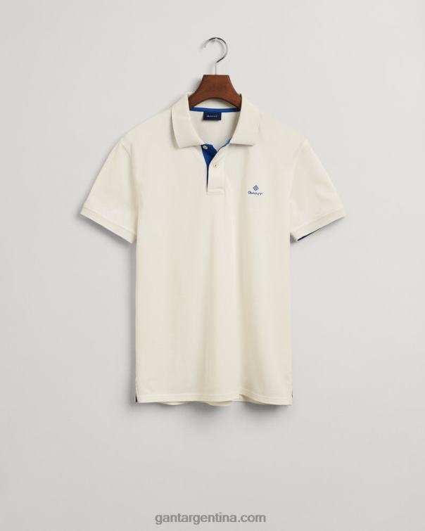 GANT hombres cáscara de huevo jersey de piqué con cuello en contraste P0P02111