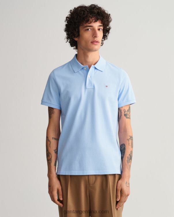 GANT hombres capri azul polo de piqué original P0P02117