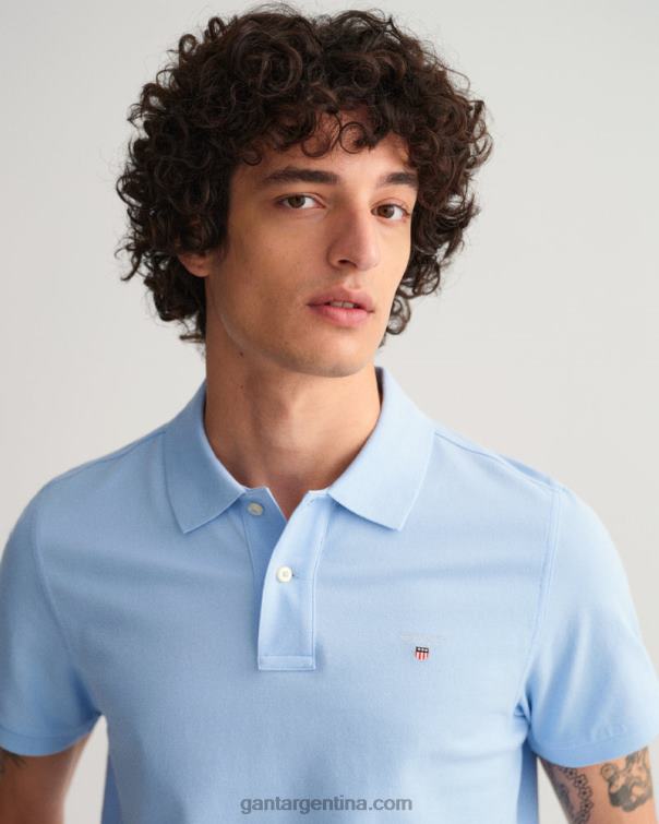GANT hombres capri azul polo de piqué original P0P02117