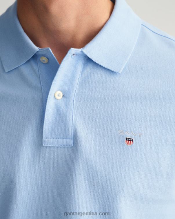 GANT hombres capri azul polo de piqué original P0P02117
