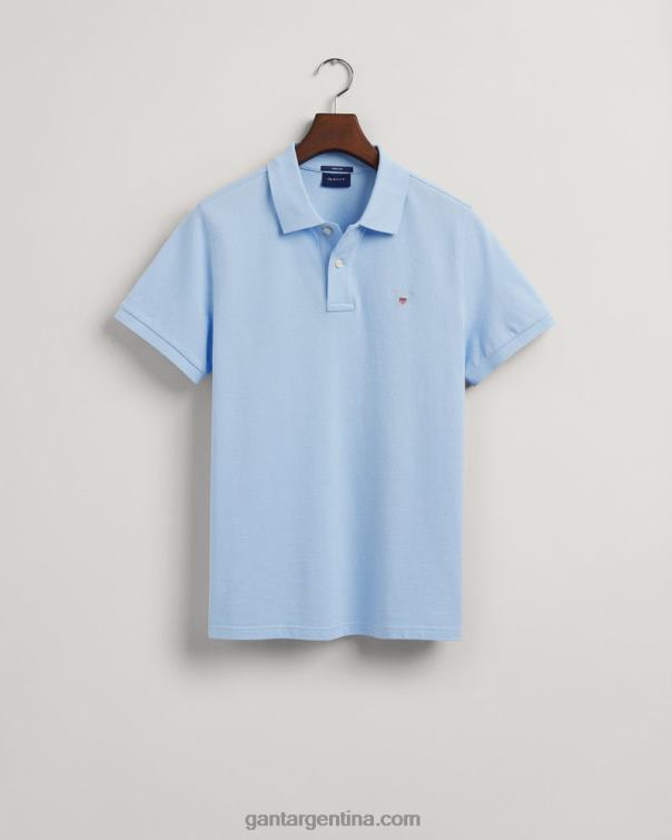 GANT hombres capri azul polo de piqué original P0P02117