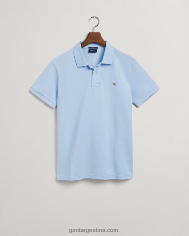 GANT hombres capri azul polo de piqué slim fit original P0P02107