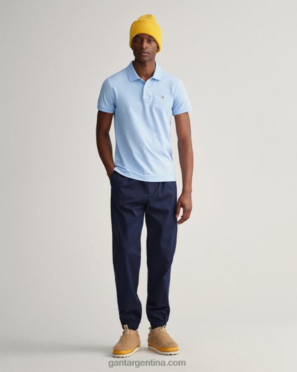 GANT hombres capri azul polo de piqué slim fit original P0P02107