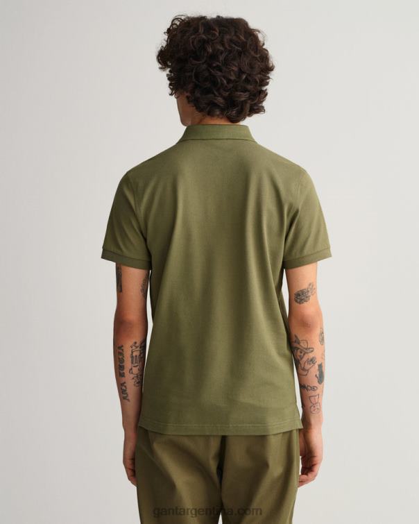 GANT hombres cazador verde polo de piqué original P0P0297