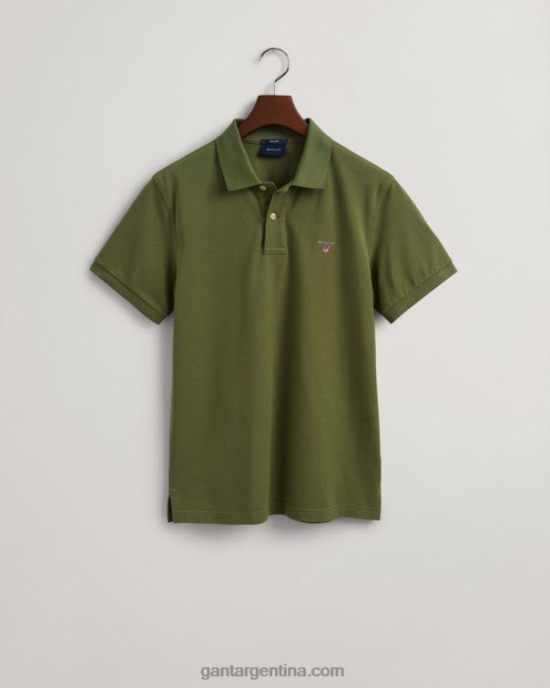 GANT hombres cazador verde polo de piqué original P0P0297