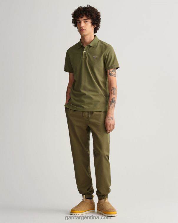 GANT hombres cazador verde polo de piqué original P0P0297